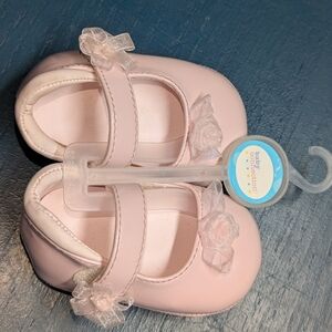 Baby Nb Sz 0 Pink Mary Jane Shoes Floral Nwt